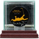 Bobby Orr Boston Bruins Signed Flying Goal Hockey Puck w/Case GNR LOA