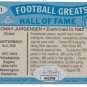 Sony Jurgensen Washington Redskins Signed Swell #61 Football Card JSA