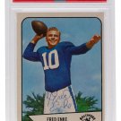 Fred Enke Colts Signed 1954 Bowman #14 Football Card Auto 9 Slabbed PSA/DNA