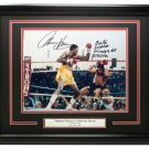 Thomas Hearns Roberto Duran Dual Signed Framed 11x14 Photo Inscribed BAS