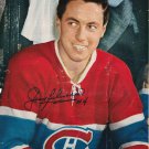 Jean Beliveau Montreal Canadiens Signed Magazine Page Photo BAS