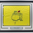 Jordan Spieth Signed Framed 2015 Yellow Masters PGA Golf Flag BAS