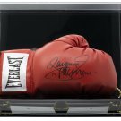 Manny Pacquiao Signed Red Everlast Boxing Glove w/Case BAS F08093