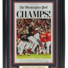 Washington Nationals 2019 Champs Framed 18x30 Washington Post Cover Page Photo