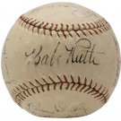Babe Ruth Lou Gehrig +10 Yankees Signed Baseball w/Case PSA/DNA AH41195