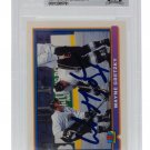 Wayne Gretzky Kings Signed Slabbed 1991 Bowman Pre Production Sample #2 Card BAS