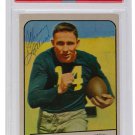 Johnny Lattner Signed 1954 Bowman #128 Football Card Auto 9 Slabbed PSA/DNA
