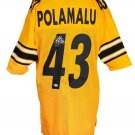 Troy Polamalu Signed Custom Yellow Pro-Style Football Jersey BAS ITP