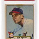 Bob Lemon Cleveland Indians Signed Slabbed 1952 Topps #268 Card PR 1 PSA/DNA