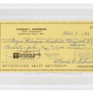 Charles Gehringer Detroit Tigers Signed Slabbed Check #2832 Mint 9 PSA/DNA