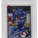 Joe Sakic Avalanche Signed Slabbed 1991 Topps #3 Pre Production Sample Card BAS