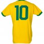 Brazil 1970 World Cup Multi Signed Jersey Pele Gerson Jairzinho Alberto PSA