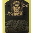 Hoyt Wilhelm New York Yankees Signed Hall Of Fame Plaque Post Card BAS