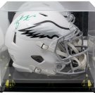 Zach Ertz Eagles Signed Full Size White Matte Spd Rep Helmet w/Case JSA