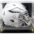 Zach Ertz Signed Full Size White Matte Spd Auth Helmet w/Case Ertz Hologram JSA