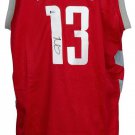 James Harden Signed Custom Red Pro-Style Basketball Jersey BAS ITP