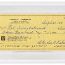 Charles Gehringer Detroit Tigers Signed Slabbed Check #3034 GEM 10 PSA/DNA
