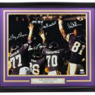 Purple People Eaters Page Marshall Larsen Eller Signed Framed 16x20 Photo BAS