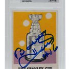 Bobby Hull Signed Slabbed 1970-71 O-Pee-Chee #254 Stanley Cup Trophy Card BAS