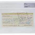 Bill Russell Boston Celtics Signed Personal Check #221 11/17/1969 Slabbed BAS