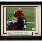 Mike Smith Signed Framed Belmont Stakes 8x10 Photo JSA DD07065