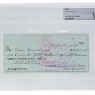 Rocky Marciano Signed Personal Check 10/28/1964 Slabbed BAS