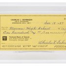 Charles Gehringer Detroit Tigers Signed Slabbed Check #3079 GEM 10 PSA/DNA