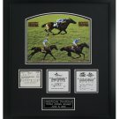 American Pharaoh Framed Replica Triple Crown Ticket Collage