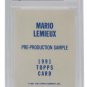 Mario Lemieux Penguins Signed Slabbed 1991 Topps Pre Production Sample Card BAS