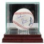Christian Bale Signed MLB Baseball w/ Glass Display Case BAS