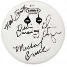 Alice Cooper Band Signed Drumhead with Original Drawing BAS LOA