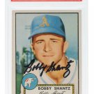 Bobby Shantz Signed Slabbed 1952 Topps #219 Card VG3 MK Auto 10 PSA