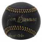 Jim Bunning Phillies Signed Blackk MLB Baseball HOF Insc. Sports Integrity COA