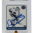 Bobby Hull Blackhawks Signed Slabbed 2001-02 Greats of the Game #7 Card BAS