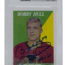 Bobby Hull Chicago Blackhawks Signed Slabbed Topps Reprint #78 Hockey Card BAS