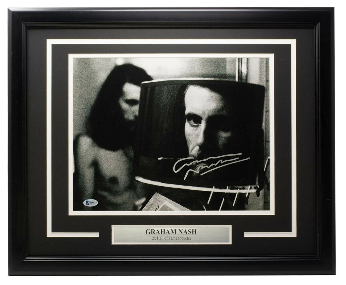 Graham Nash Signed Framed Crosby, Stills & Nash 11X14 Photo BAS H19837