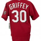 Ken Griffey Signed Reds Mitchell & Ness Red Baseball Jersey HOF 16 TriStar