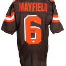 Baker Mayfield Signed Custom Brown Pro-Style Football Jersey JSA ITP