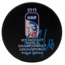 Claude Giroux Philadelphia Flyers Signed IIHF 2015 Logo Hockey Puck BAS