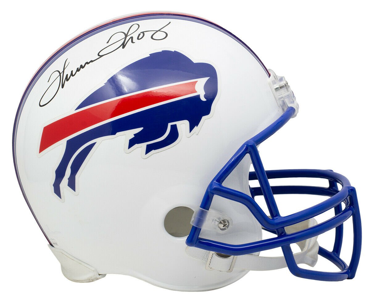 Thurman Thomas Buffalo Bills Signed FS Throwback 1976-83 Replica Helmet JSA ITP