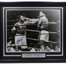 Muhammad Ali Joe Frazier Dual Signed Framed Boxing 16x20 Fight Photo JSA LOA