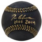Tom Glavine Braves Signed Black MLB Baseball Insc. "HOF 2014" PSA/DNA Hologram