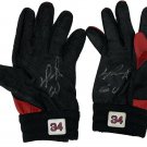 David Ortiz Signed Game Used Red Sox Marucci Red/Black Batting Gloves Ortiz LOA