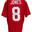 Daniel Jones Signed Custom Red Pro-Style Football Jersey JSA ITP