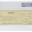 Ben Hogan Signed Personal Check #4696 7/5/1994 Slabbed BAS
