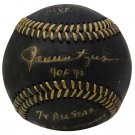 Rollie Fingers Brewers Signed Black MLB Baseball Insc. 4x Fanatics+MLB Hologram