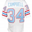 Earl Campbell Signed White Pro Style Football Jersey BAS