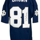 Tim Brown Signed Custom Blue College Style Football Jersey Insc "Heisman 87" JSA