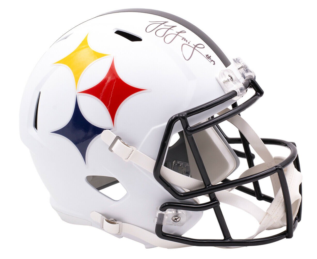 JuJu Smith Schuster Steelers Signed Full Size Speed Replica AMP Helmet JSA