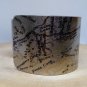 Juneau Alaska Map Cuff Bracelet. Vintage print cuff for her or him.